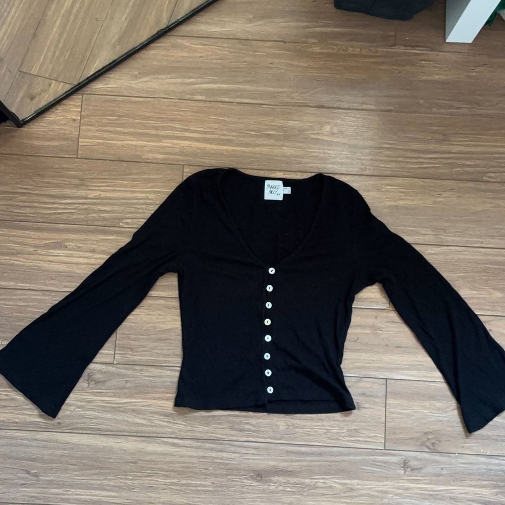 Princess Polly Black Button-Up Women's Top “True Love Top” size 6 - Picture 2 of 11